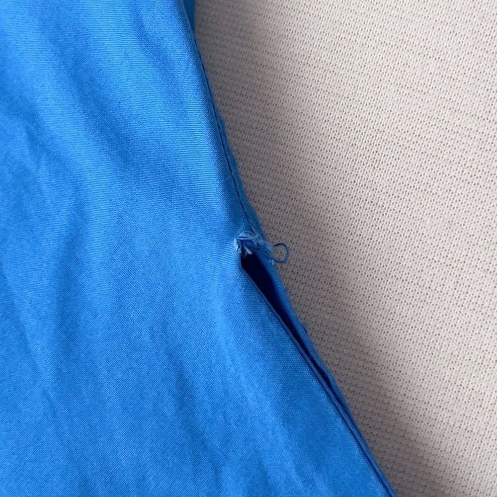 J Crew Blue Poplin Wrap Dress Sz. 0 - Picture 5 of 5